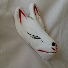 Traditional crafts: Paper mache fox masks Fox masks for interior decoration, c