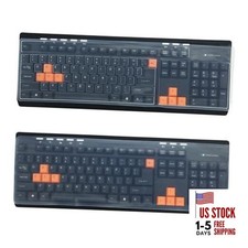 2 Pcs Universal Clear Waterproof Anti-Dust Silicone Keyboard Protector Cover