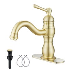 Bathroom Faucet Brushed Gold 360 Swivel Bathroom Vanity Faucet Single Handle...
