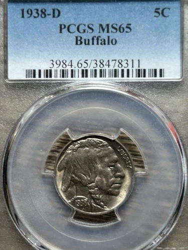 1938 D Buffalo Nickel PCGS MS-65 Denver Gem BU