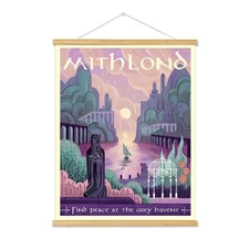 Middle Earth Landscape Wall Art Prints Canvas PaintingFantasy Posters, Wall P...