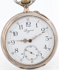 OROLOGIO DA TASCA LONGINES ARGENTO 800 GRAN PREMIO 1889 PARIGI, 49mm, 938881, FUNZIONA (CQ)