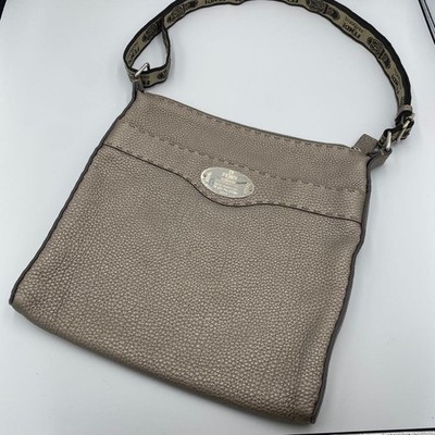 Loewe Shoulder Bag Leather Gray 16A Used Excellent Condition