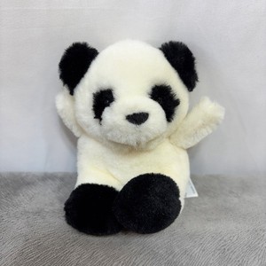 Russ Berrie Vintage Panda Bear Plush Black White Small 5" Washable Korea 566