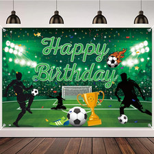 Football Backdrop Boys Happy Birthday Party Photo Background Banner Decor