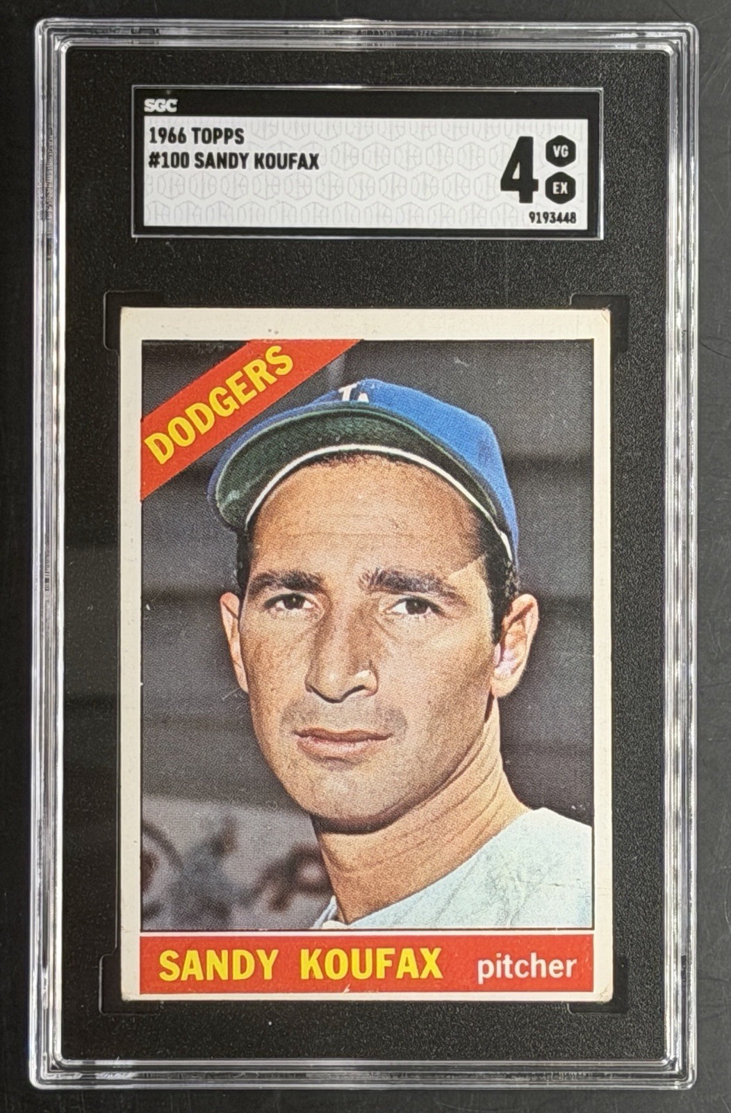 1966 Topps Sandy Koufax #100 SGC 4 Los Angeles Dodgers HOF
