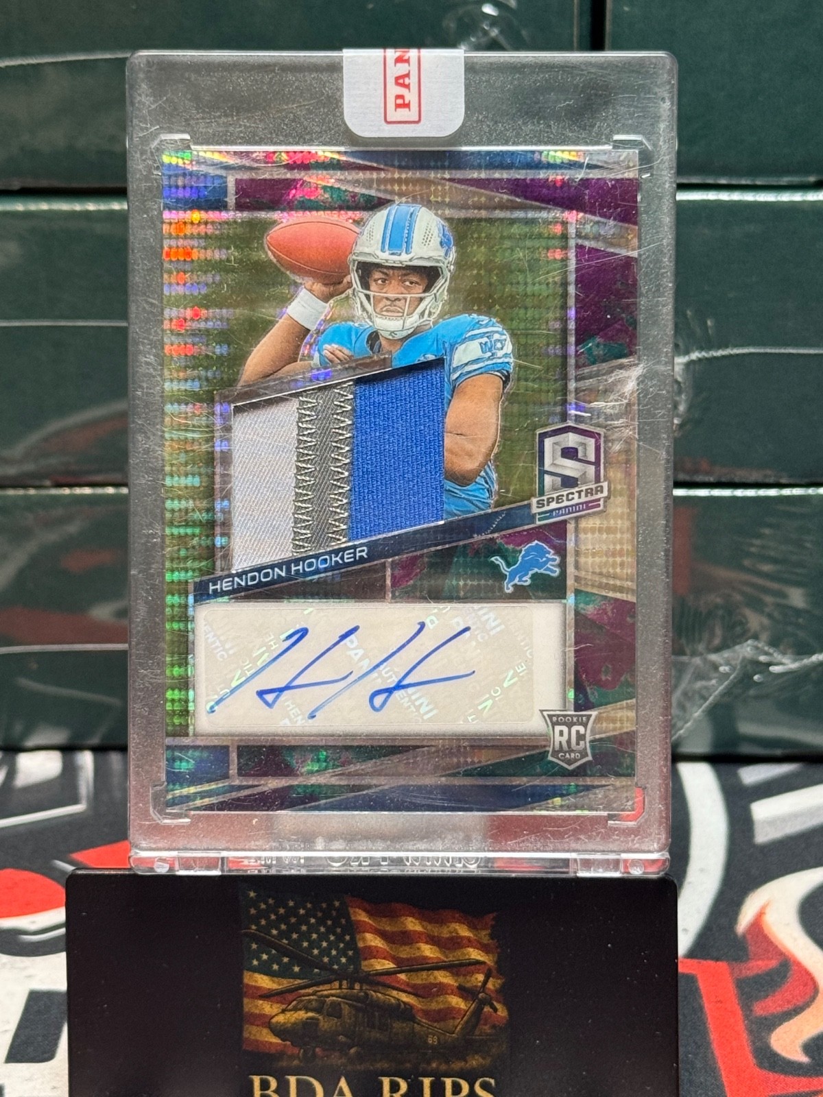 2023 Spectra Hendon Hooker Rookie Patch Autograph Celestial /75 #211