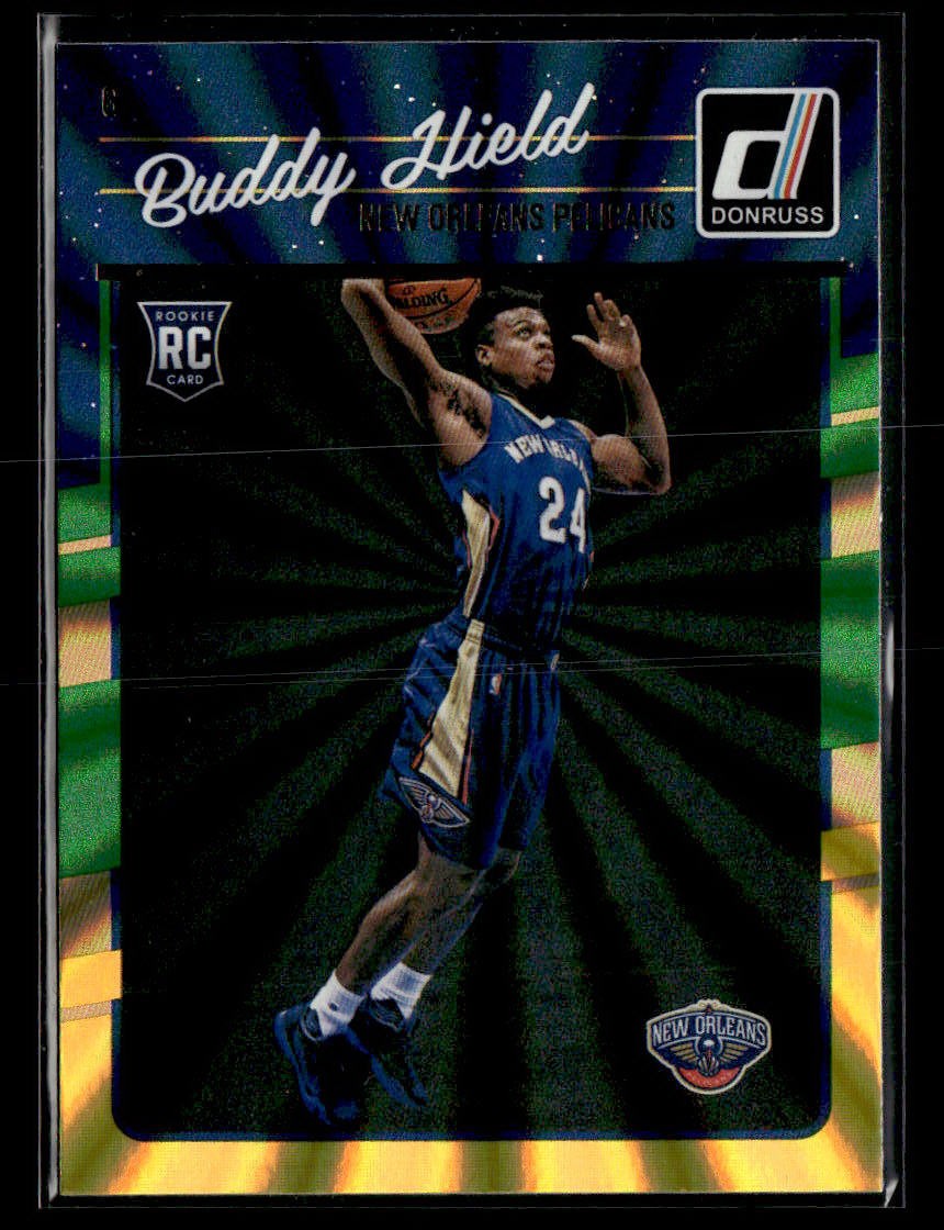 2016-17 Donruss #156 Buddy Hield Green and Yellow Holo Laser Rookie RC