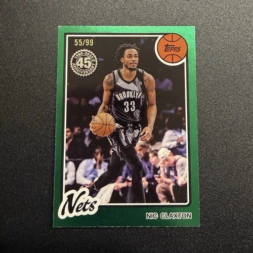 2025 Topps Basketball Green Holo Foil Nic Claxton #80BK-48