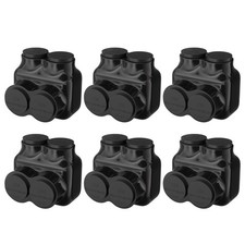 6PCS 2Port Single-Sided Entry Insulated Multi Tap Connector 250MCM-6 AWG, Ele...