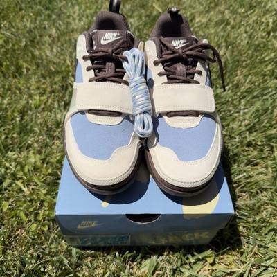 Size 6- Travis Scott x Nike Zoom Field Jaxx Leche Blue