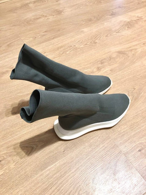 Authentic Rick Owens Drkshdw Sock Grey Sneakers Size 38(24.5 cm