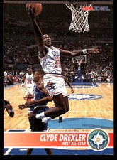 Clyde Drexler 1994-95 Hoops #239 Trail Blazers NBA READ FREE SHIP AutographDen