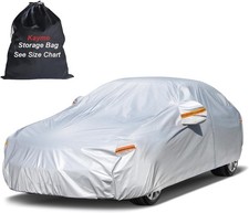 6 Layers Car Cover Waterproof All Weather for Automobiles, Outdoor Full Cover Ra