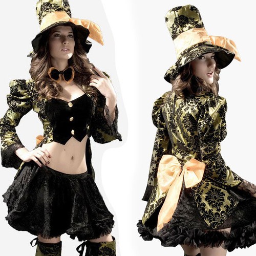 Tea Party Top Hat Waist Coat Mini Skirt 