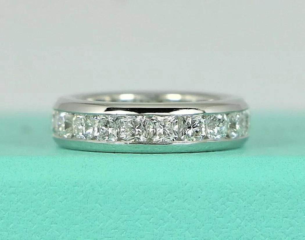 19500 Tiffany Co 2.75 Eternity Diamond Platinum 5mm Lucida Wedding Band 3.75