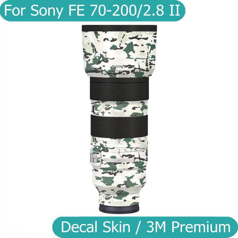JERXTTON Camera Skin Wrap For Sony FE 70-200mm F4 G Lens - Graffiti White Protective Vinyl Sticker