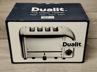 DUALIT 4 Scheiben/Schlitz Classic Vario AWS Toaster 40378 Edelstahl poliert Neu