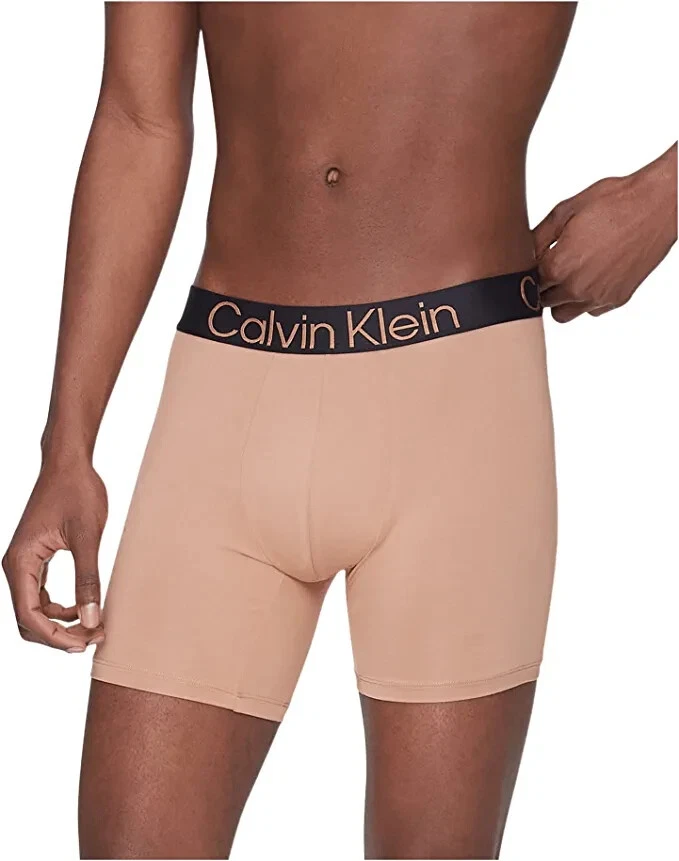 $30 Calvin Klein Men's Flex Natural Boxer Brief, Russet, Lg