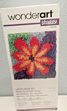 Wonder Art Shaggy Flower Power Latch Hook Rug Kit 12 X 12 inch Finished Size