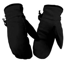 Northstar Women's Premium Deer Suede Winter Fashion Mittens - Solid Black