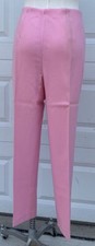 Vtg 1970s Bubblegum Pink Wool high Waist New NOS Tapered pants Waist 28