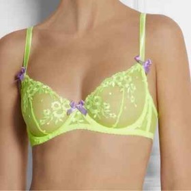 Agent Provocateur Brittnie Yellow/Lilac Bra 32DD, Brief/ Suspender AP2  BNWT
