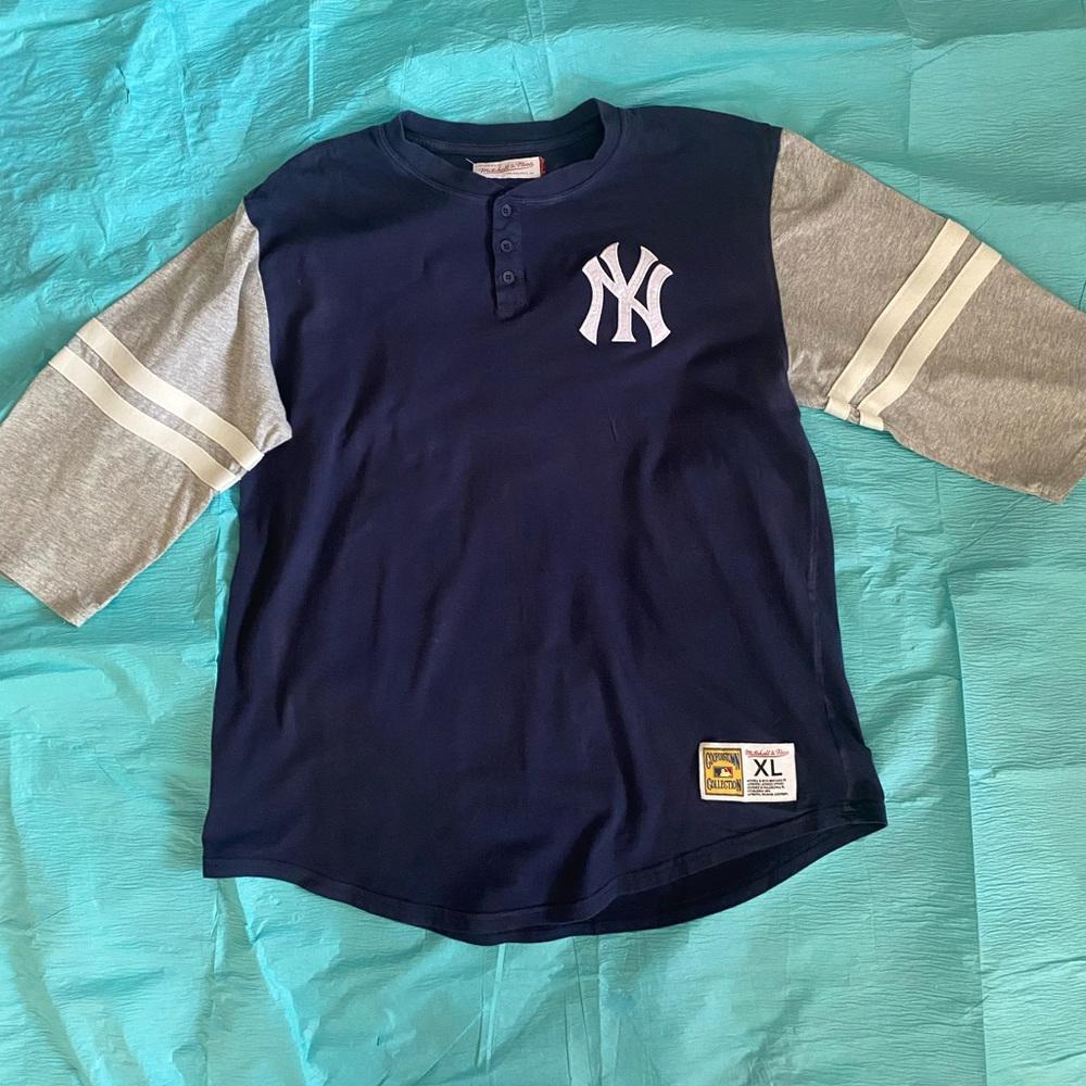 MITCHELL & NESS NY YANKEES EMBROIDERED BASEBALL TEE | eBay