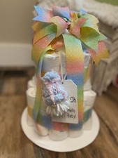 Gender Reveal Baby Diaper Cake - Handcrafted And Customizable