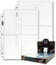 Lot of 200 BCW Pro 4-Pocket 3.5x5 Photo / Small Postcard Pages binder sheets