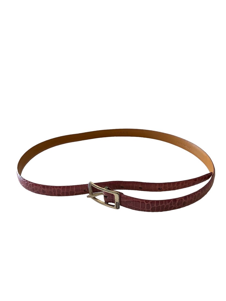 RLL Ralph Lauren Lauren Italian Leather Purple Belt Womens  display picture 2