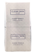 2 Pack Clean Skin Club Clean Towels Biodegradable Soft Skincare Vegan 25 ct