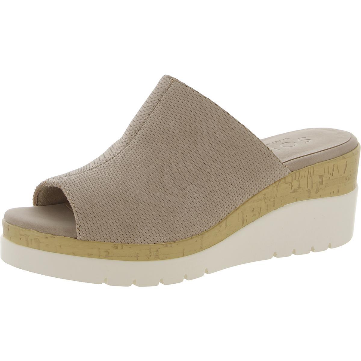 Женские босоножки на танкетке SOUL Naturalizer Good Times темно-серого цвета шириной 9 см (C, D, W) BHFO 5496