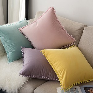 pom pom pillow case