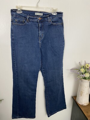 Levis 512 Perfectly Slimming Bootcut Jeans Womens 14 Dark Wash Mid Rise Stretch