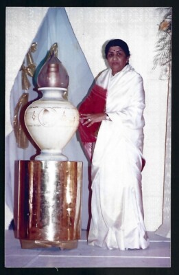 India vintage Lata Mangeshkar advertisement photo card LATA EAU DE PARFUM 