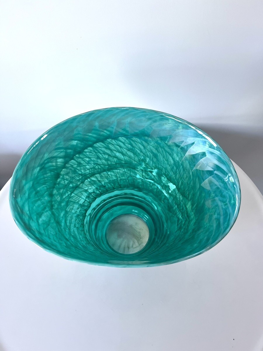 MURANO Crate&Barrel Aquatic Bowl ムラノ 大皿 Aquatic