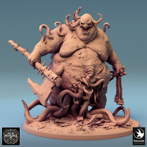 Greater Pestilence Demon miniature - DnD miniatures RPG dungeons and dragons D&D - Picture 5 of 6