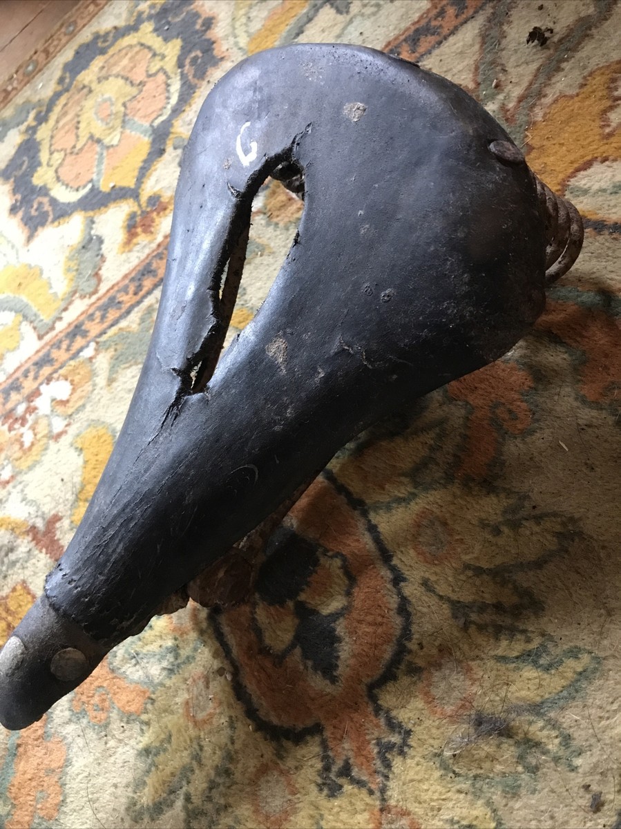 Ancienne selle de Vélo en cuir de Marque G 1900 Rare ancien old bike | eBay