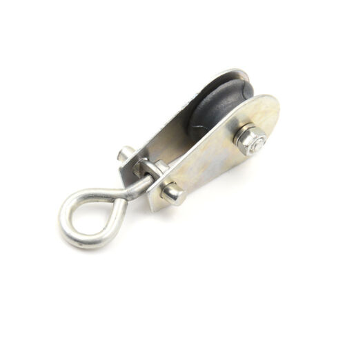 Metal Single Wheel Swivel Lifting Rope Pulley Roller Block Sheave Eye 0.03 T ZJ - Imagen 4 de 6
