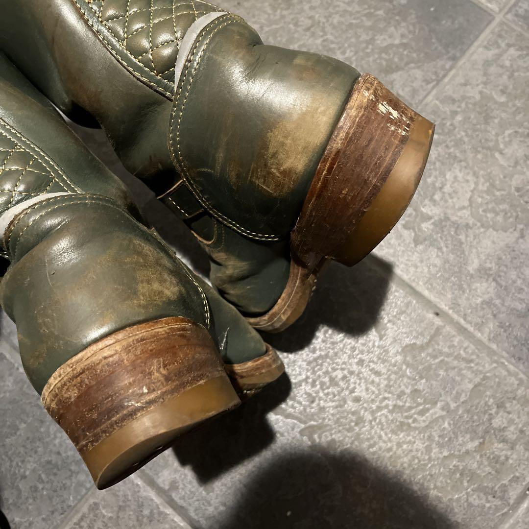 Made in GM Japan Boots Engineer Boots Leather Khaki Size 10 Made in GM Japan Boots Engineer Boots Leather Khaki Size 10