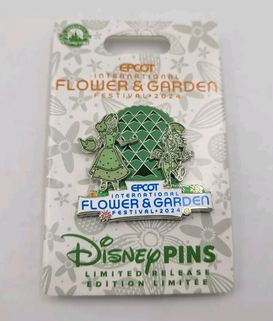 Disney Parks Epcot Flower Garden Festival 2024 Alice In Wonderland Topiary Pin A