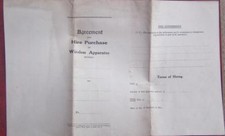 Ephemera - Agreement for Hire Purchase of Wireless Apparatus - unused 16x13 inch