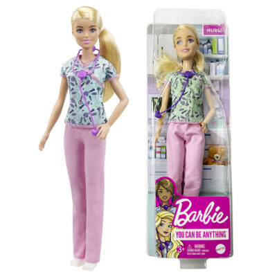 NEW BARBIE MATTEL YOU CAN BE ANYTHING NURSE CAREER DOLL WITH STETHOSCOPE  12
