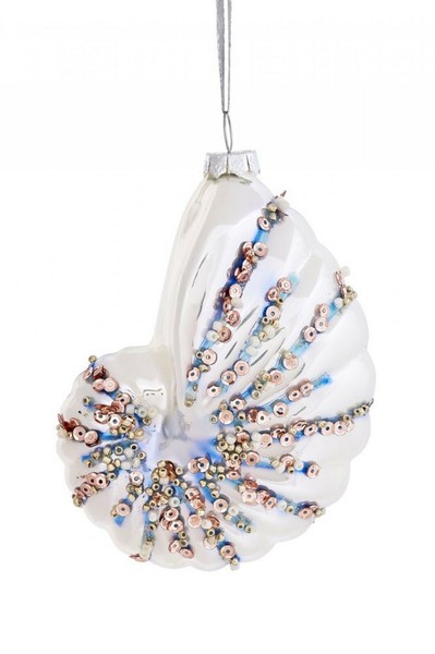 Gift Company: HäNger Muschel, Weiß, 9X13X6,5 Cm, Weihnachten, Christbaumschmuck-image