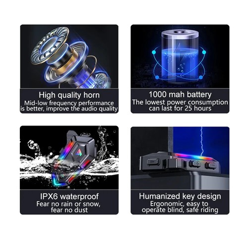 Y20 Bluetooth Motorrad Helm Headset Freisprecheinrichtung Geräuschreduzierung - Bild 4 von 14