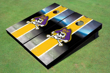East Carolina University Field Long Strip Matching Yellow Themed Cornhole Boa