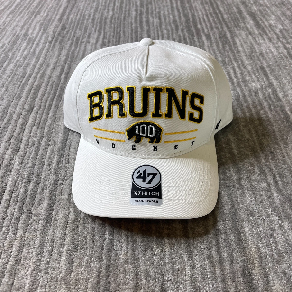 Casquette '47 Boston Bruins Centennial Captain - Blanc - Snapback Réglable - LNH
