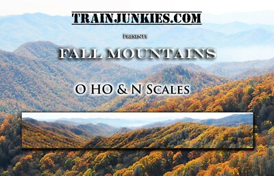TrainJunkies Fall Mountains Model Railroad Backdrop