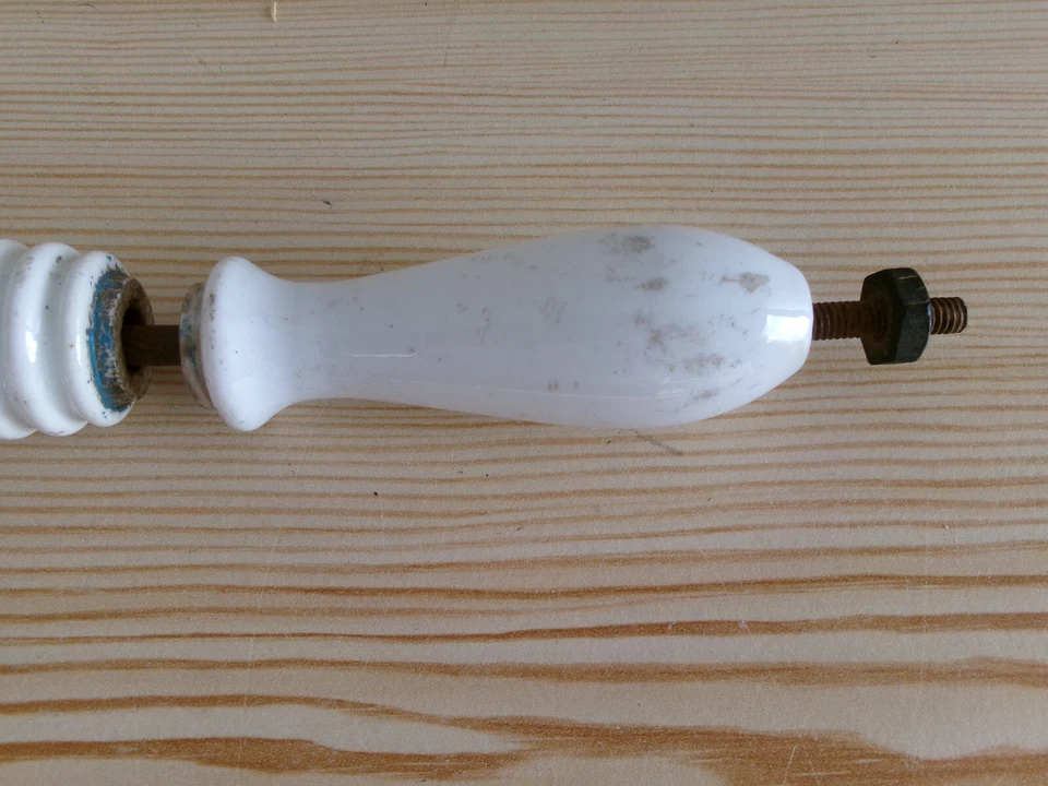 poignée porcelaine landau ancien 20ème pour restauration - Photo 2/4